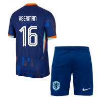 Holandsko Joey Veerman #16 Vonkajší Detský futbalový dres ME 2024 Krátky Rukáv (+ trenírky)